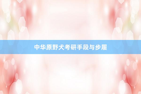 中华原野犬考研手段与步履